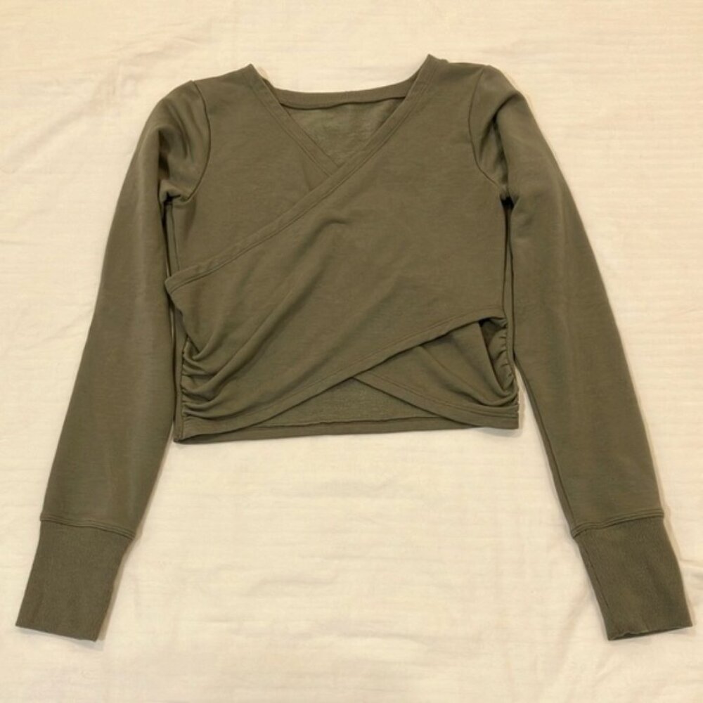 Womens XS or small-Olive Green Wrap Top